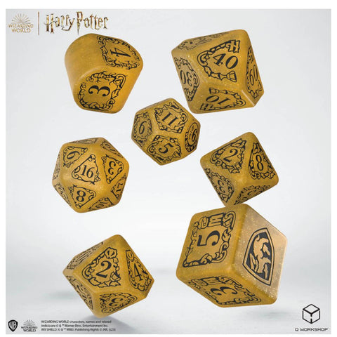Harry Potter. Hufflepuff Modern Dice Set Yellow Role Games Q-Workshop
