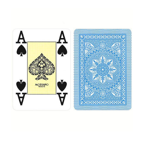 Modiano Poker Playing Cards Deck Light Blue 4 Jumbo Large Index Plastic