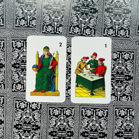 Tarocco Siciliano Playing Cards Tarot Deck Modiano Magic Green Sicilian