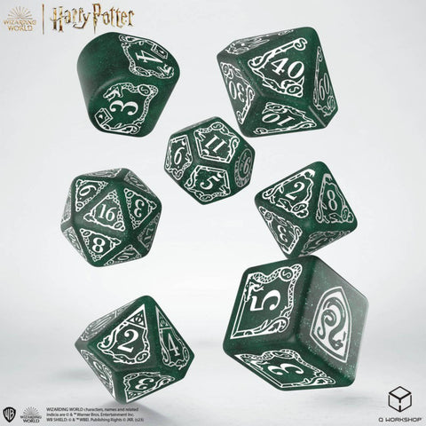 Harry Potter. Slytherin Modern Dice Set Green Role Playing Games Q-Workshop