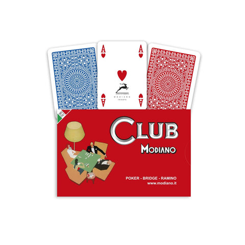 Ramino Poker Club Bridge Playing Cards Double Deck Italy Modiano