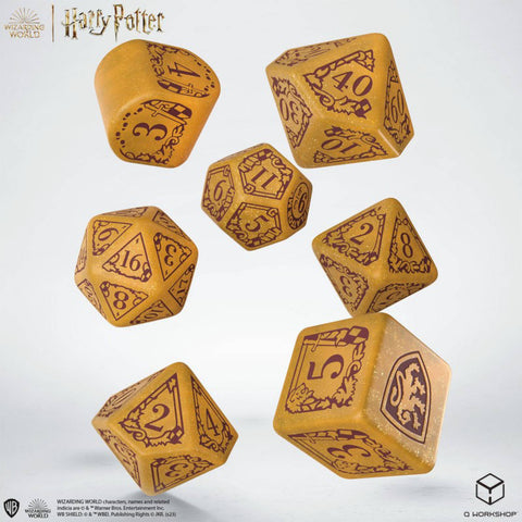 Harry Potter. Gryffindor Modern Dice Set Gold Role Playing Games Q-Workshop