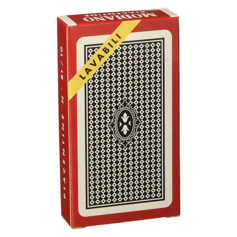 Piacentine 100% Plastic Playing Cards Tarot Deck Modiano Spanish Style Red