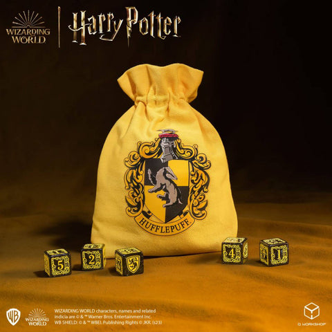 Harry Potter. Hufflepuff Dice & Pouch Set Magic Wizard Role Games Q-Workshop