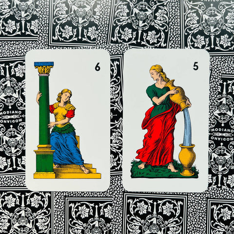 Tarocco Siciliano Playing Cards Tarot Deck Modiano Magic Green Sicilian