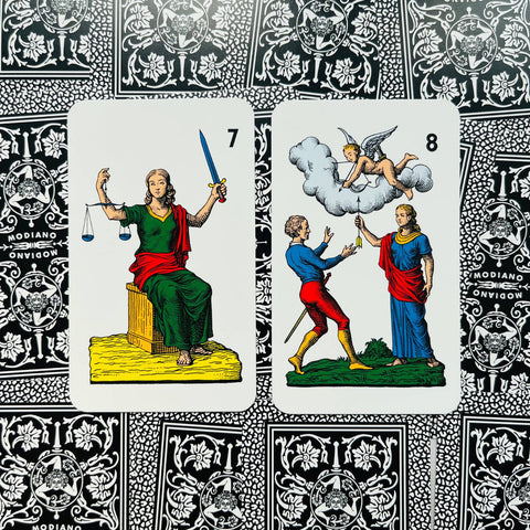 Tarocco Siciliano Playing Cards Tarot Deck Modiano Magic Green Sicilian