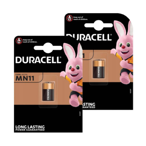 2x Duracell Alkaline Mn11 A11 Batteries 6V 11A E11A Gp-11A Gp11A