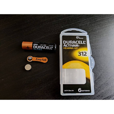 180x Duracell Activair 312 Hearing Aid Batteries Zinc Air 1.45V Mercury