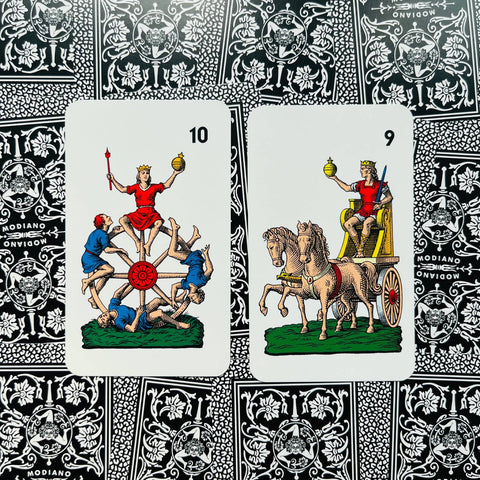 Tarocco Siciliano Playing Cards Tarot Deck Modiano Magic Green Sicilian
