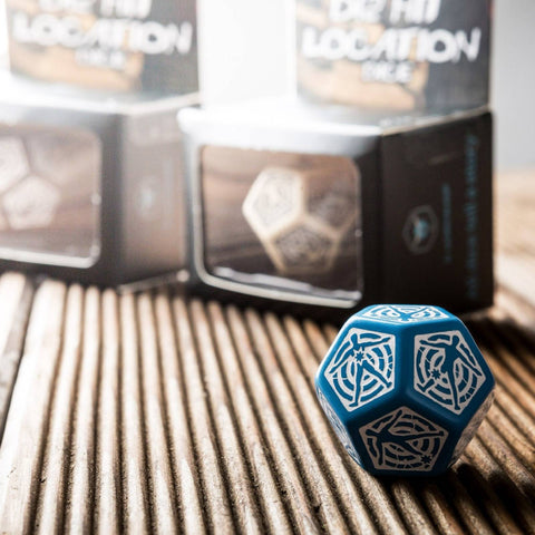 Q-Workshop D12 Hit Location Dice Blue & White β RPG Role Playing Game