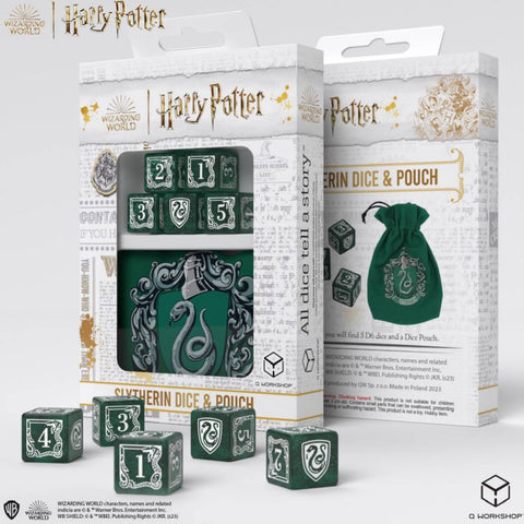 Harry Potter. Slytherin Dice & Pouch Set Magic Wizard Role Games Q-Workshop