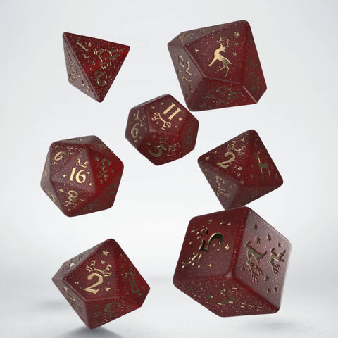 Christmas Dice Set  Edition Red Gold Role Playing Games