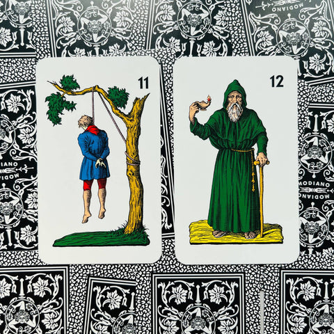 Tarocco Siciliano Playing Cards Tarot Deck Modiano Magic Green Sicilian