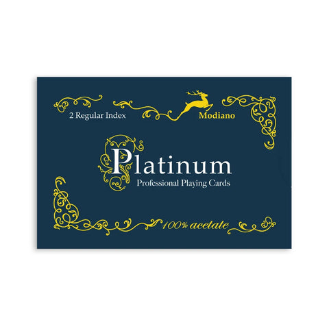 Platinum Acetate Quality Playing Cards Deck Modiano Regular Index Blue Red