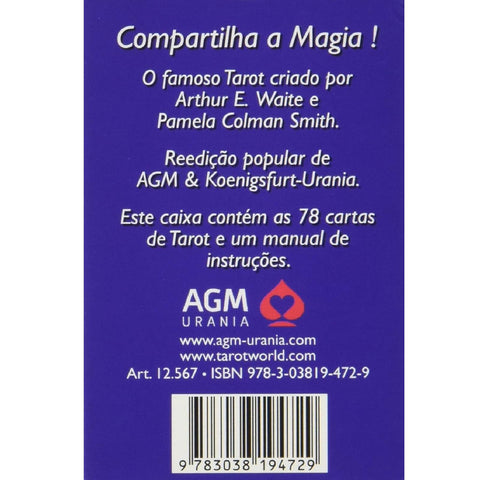 Tarot de A.E. Waite Pocket Blue Edition Portuguese