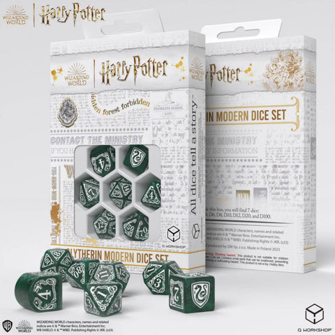 Harry Potter. Slytherin Modern Dice Set Green Role Playing Games Q-Workshop