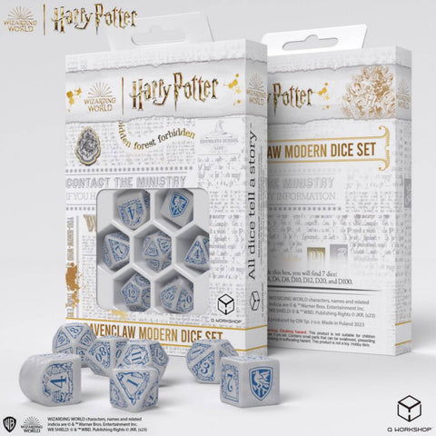 Harry Potter Ravenclaw Modern Dice Set White Role Playing Games Q-Workshop