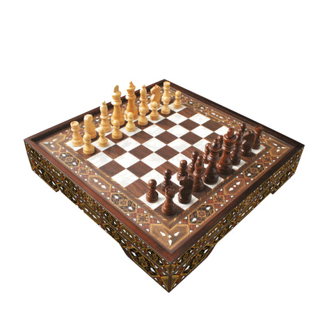 Star Vip Chess Set Pearl Lux L Size Wooden Board Box And Chessman Star 1051085
