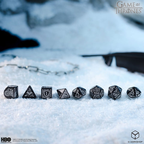 Game of Thrones Night's Watch Dice Set 8pc Q-Workshop RPG Official DND