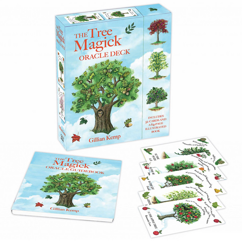 The Tree Magick Oracle Cards Deck & Illustrated Book Cico Books Gillian Kemp NEW