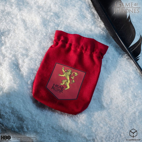 Game of Thrones House Lannister Official Dice Pouch by Q Workshop β Red Cotton