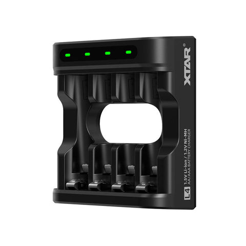 Xtar L4 Battery Charger With 4Xaa Batteries 2500Mah 1.5V For Li-Ion & Ni-Mh