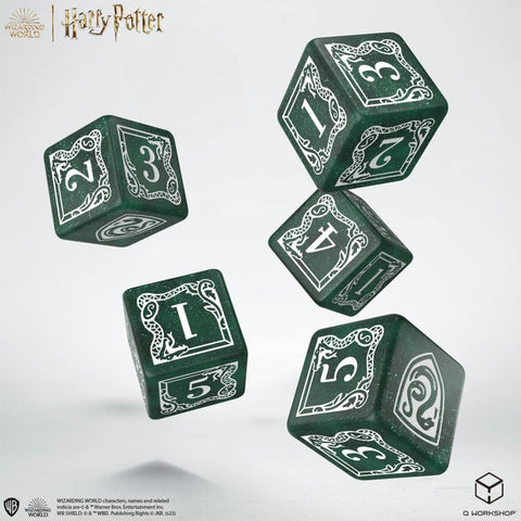 Harry Potter. Slytherin Dice & Pouch Set Magic Wizard Role Games Q-Workshop NEW