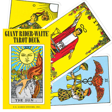 Giant Rider Waite Tarot Deck Cards Esoteric Telling Big Size US Games NEW