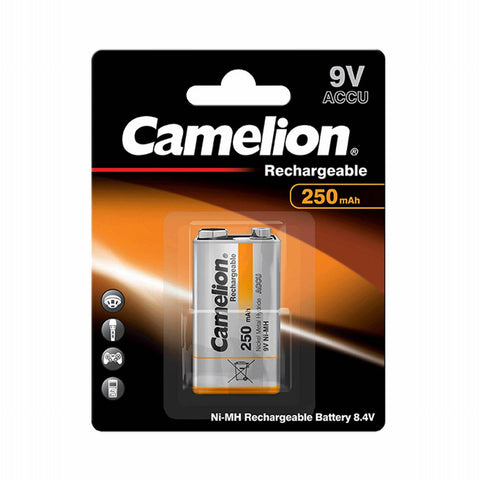 Camelion 9V Hr22 Rechargeable Battery Accu 250Mah 1Bl Batteries Ni-Mh Orange NEW