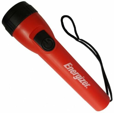 Energizer Red Flashlight Plastic Batteries AA Not Included Easy Led Light NEW