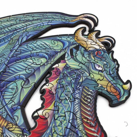 Dragon Unique Wooden Puzzle Size L 300 Pieces 37X36 Cm By Fantasy Puzzles Fp014