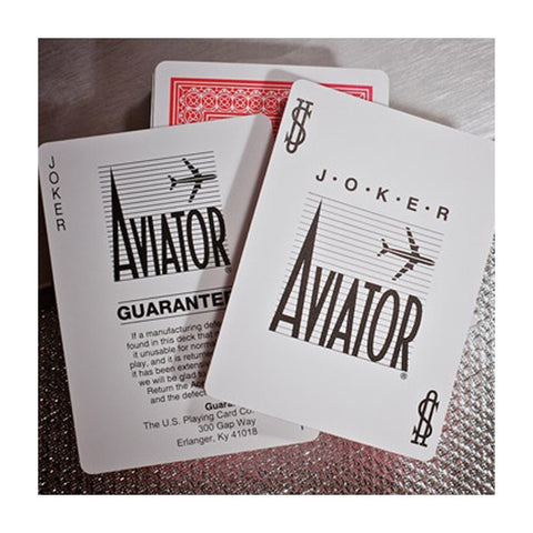 Aviator Jumbo Index Red Deck Poker Playing Cards Magic Tricks USPCC USA
