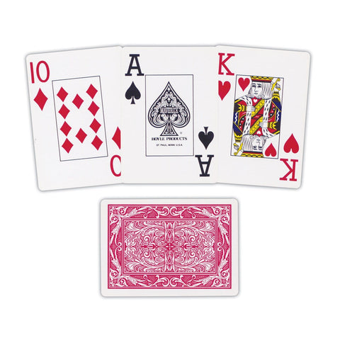 Maverick Red Playing Cards Jumbo Index Deck Poker Magic Tricks Quality NEW