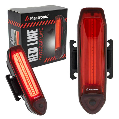 Mactronic Red Line Outdoor Line Bicycle Tail Light Abr0021 20 Lm Rechargeable