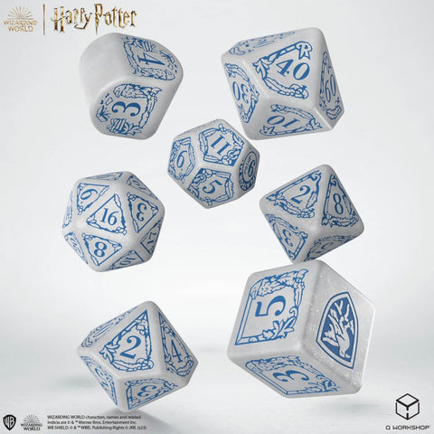 Harry Potter. Ravenclaw Modern Dice Set White Role Playing Games Q-Workshop NEW
