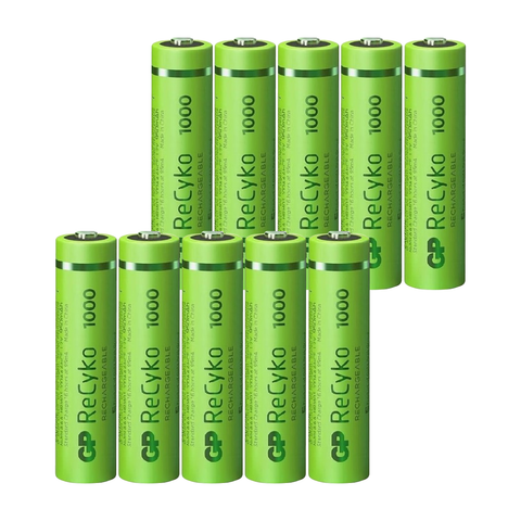 GP R03 AAA Recyko 1000 950mAh bulk Rechargeable batteries 10 pcs.