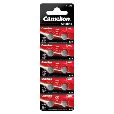 10 Camelion Lr927 Alkaline Batteries Lr57 395 Ag7 No Mercury 1.5V 10Bl 2027 NEW