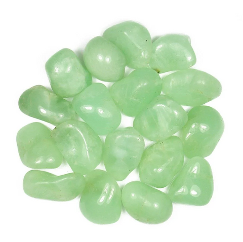 24 LARGE TUMBLE STONES - PREHNITE GEMSTONES TALISMAN ANCIENT WISDOM NEW