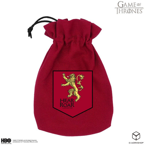 Game of Thrones House Lannister Official Dice Pouch by Q Workshop β Red Cotton