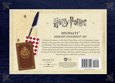 Harry Potter: Hogwarts School of Witchcraft and Wizardry Desktop Stationery Set (With Pen) Insight Editions
