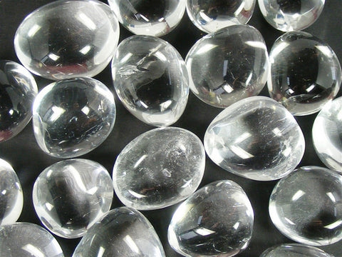 24 Large Tumble Stones - Rock Crystal A Grade Gemstones Ancient Wisdom NEW