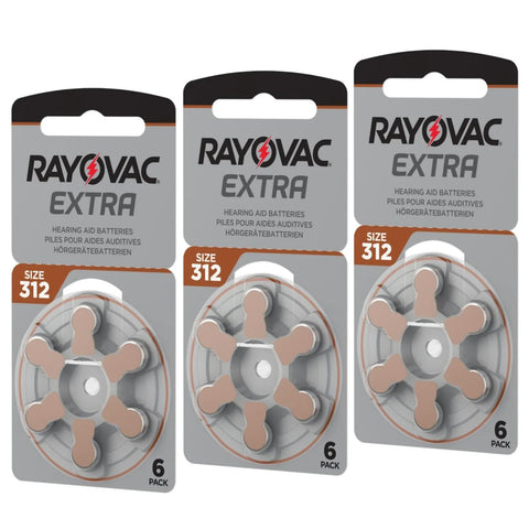 * Order in Bulk * Rayovac Extra Advanced 312 Batteries PR41 - Zinc Air