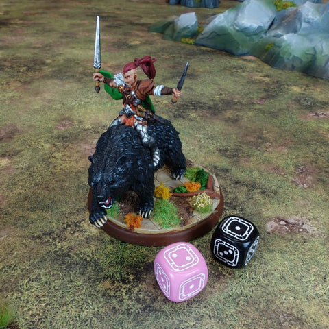 Fortress Compact D6 Dice Set Black & Pink Role Playing Games Q-Workshop Stcb05