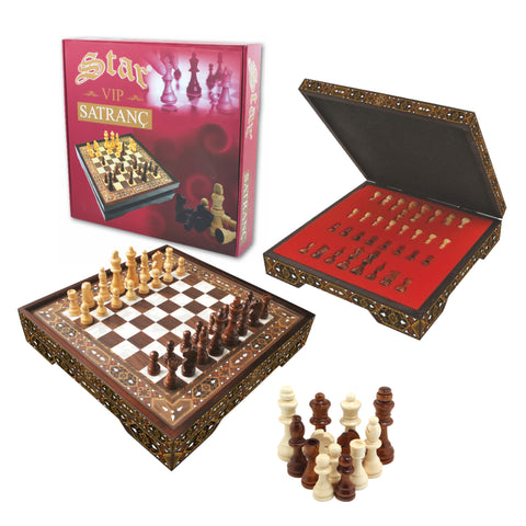 Star Vip Chess Set Pearl Lux L Size Wooden Board Box And Chessman Star 1051085