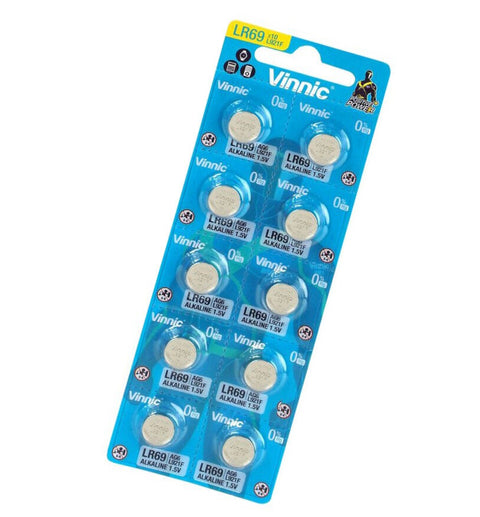 10x Quality Vinnic Alkaline Batteries L921 G6 Lr69 1.5V No Mercury NEW