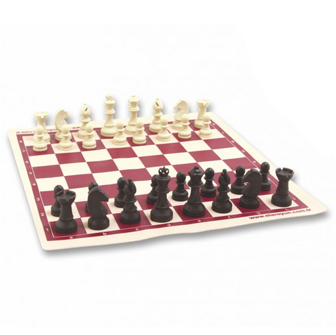 Star School Chess Set Small Size Plastic Chessman And Roll-Up Board Star 1050682