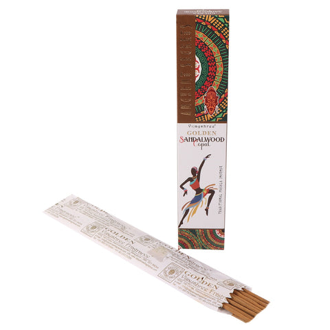 Vijayshree Golden Ancient Copal & Sandalwood Incense Sticks, 15g for Meditation