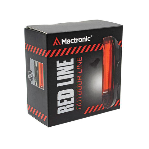 Mactronic Red Line Outdoor Line Bicycle Tail Light Abr0021 20 Lm Rechargeable