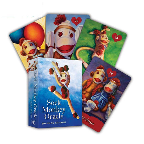 Sock Monkey Oracle Cards Deck Beyond Words Shannon Grissom And Guidebook NEW