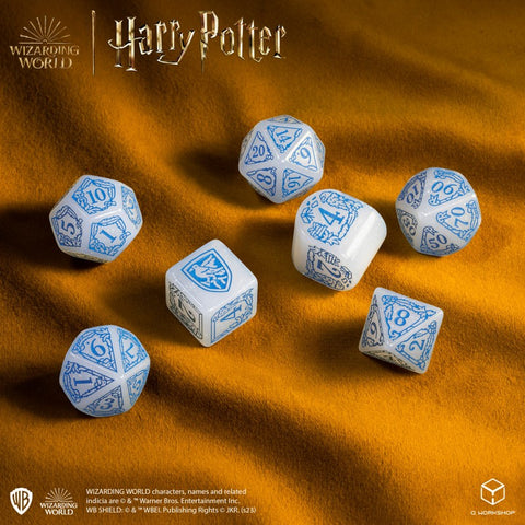 Harry Potter. Ravenclaw Modern Dice Set White Role Playing Games Q-Workshop NEW